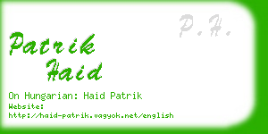 patrik haid business card